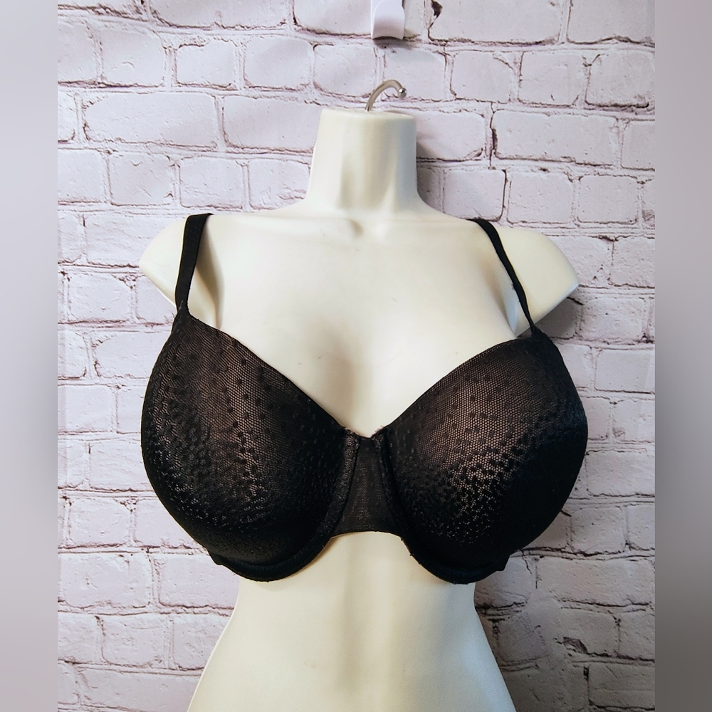 Wacoal Back Appeal Underwirel Black Lightly Lined T Shirt Bra 34DD